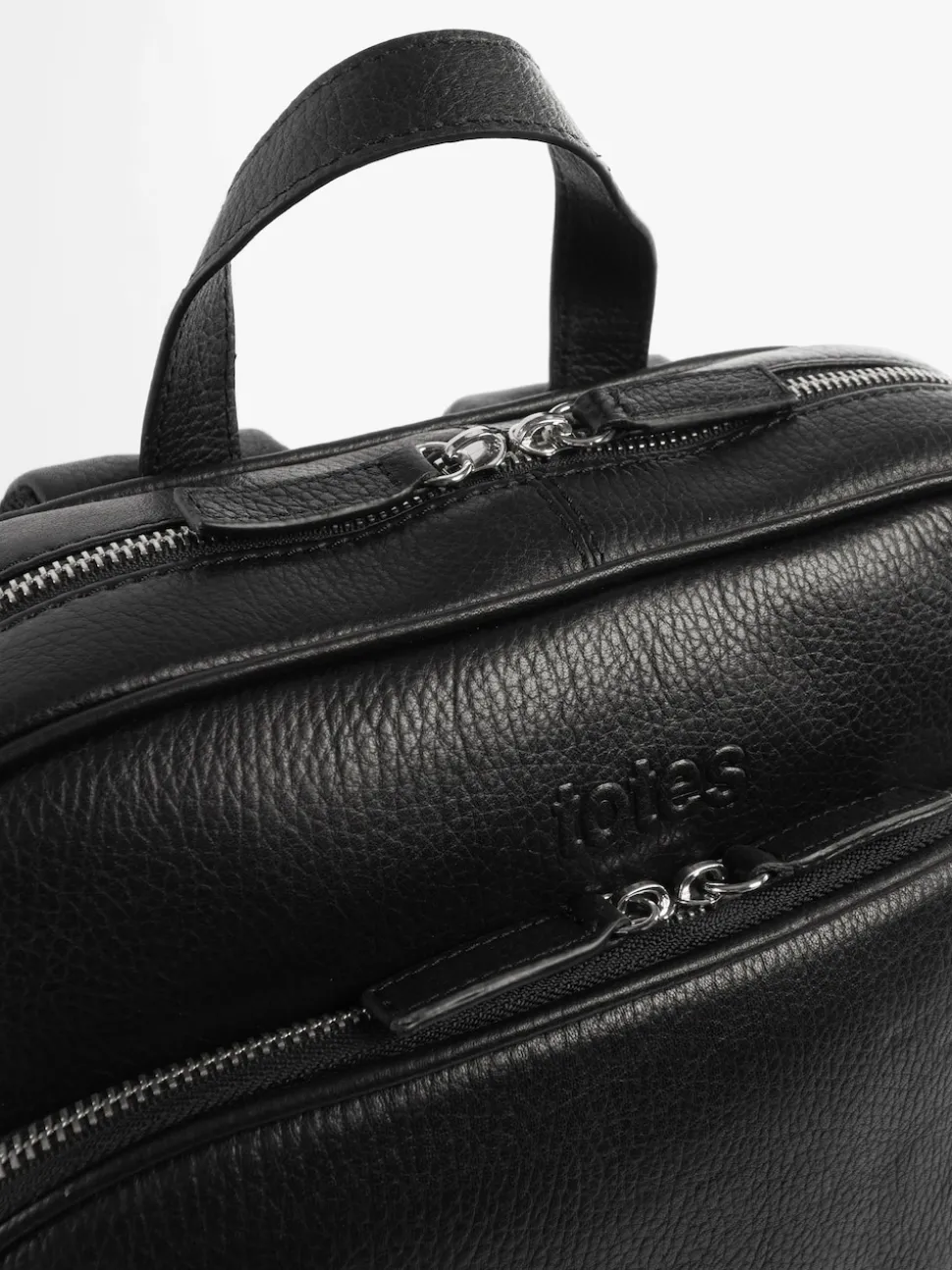 Totes Black Genuine Leather Backpack