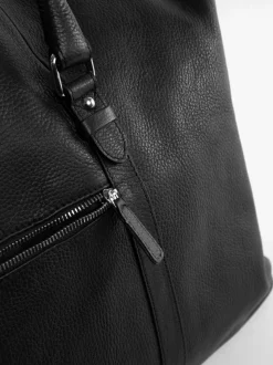 Totes Black Genuine Leather Weekender Bag