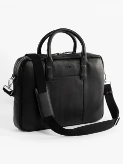 Totes Black Genuine Leather Laptop Bag
