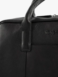 Totes Black Genuine Leather Laptop Bag