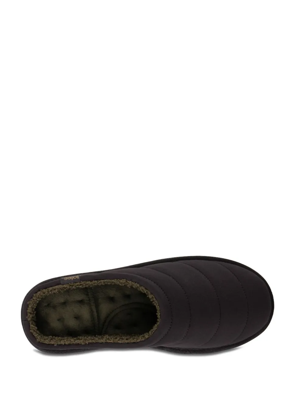 Totes Black Mens Isotoner Sport Quilted Mule Slippers