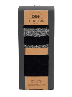 Totes Black Mens Supersoft Twin Pack Socks