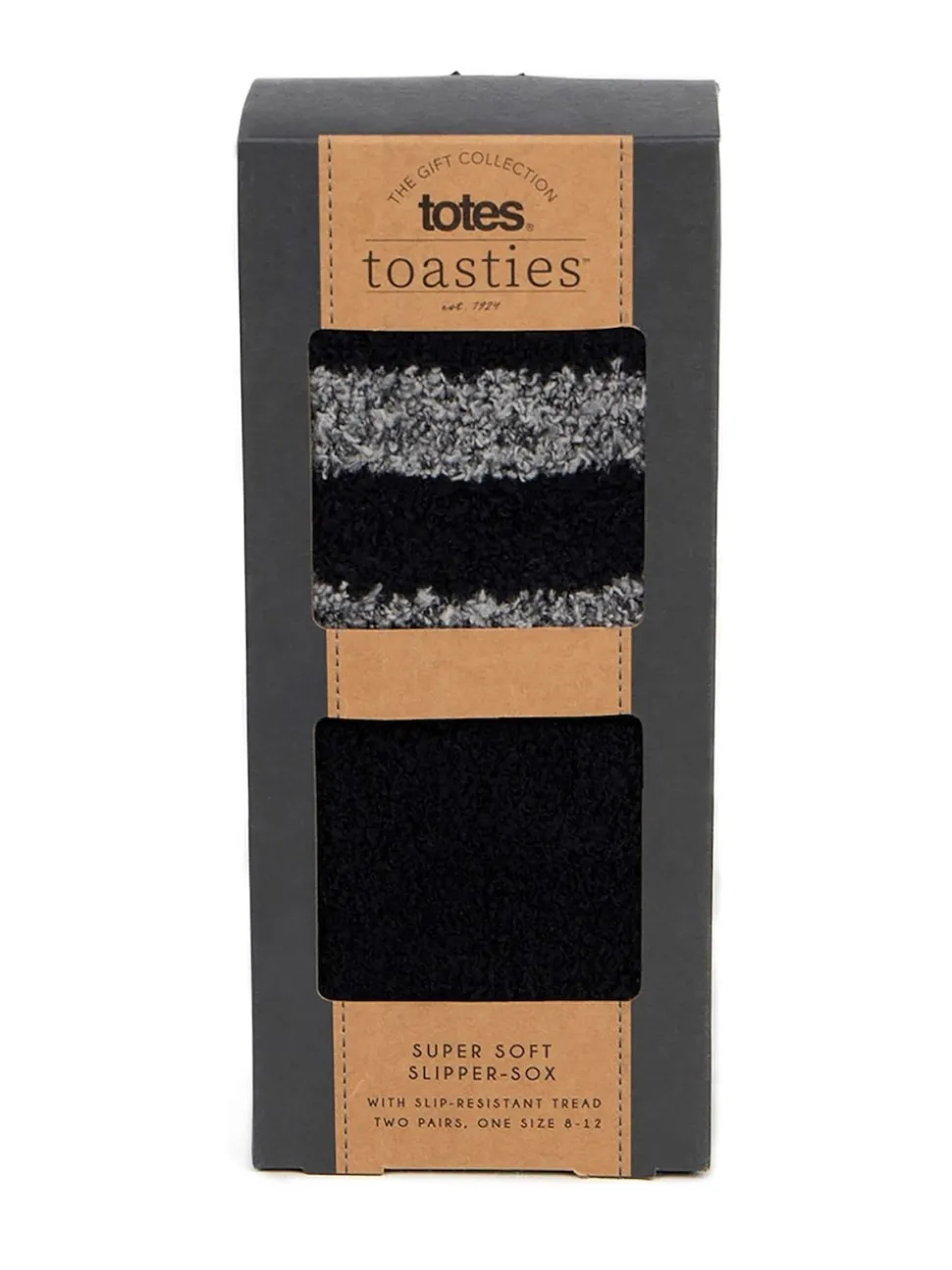 Totes Black Mens Supersoft Twin Pack Socks