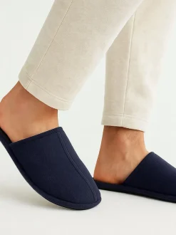 Totes Blue Toasties Mens Centre Seam Mules