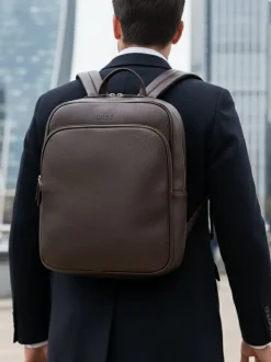 Totes Brown Genuine Leather Backpack