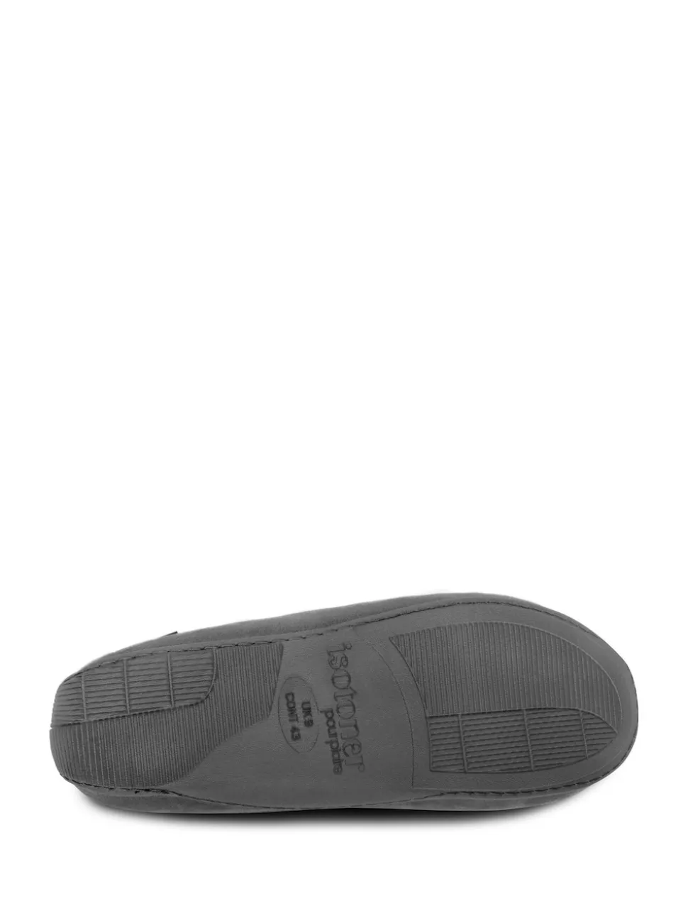 Totes Grey Mens Isotoner Square Patterned Smart Moccasin Slippers