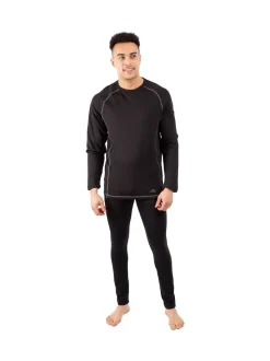 Trespass Adults Sandler Black Base Layer Set