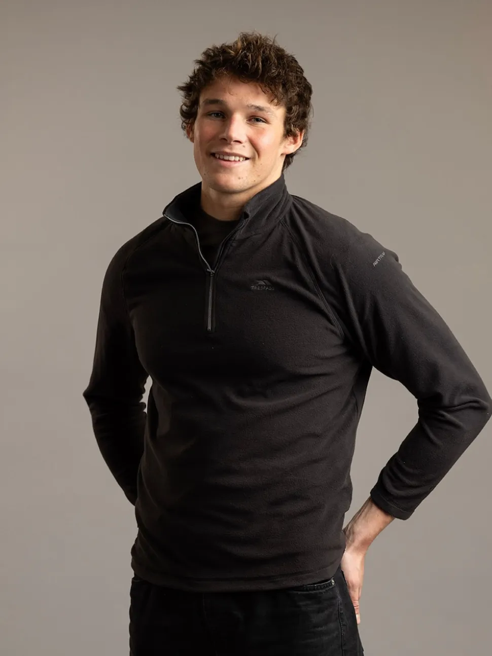 Trespass Quarter Zip Blackford Micro Fleece