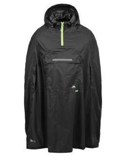 Trespass Unisex Qikpac Packaway Black Poncho