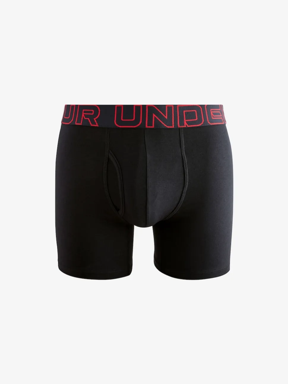 Under Armour Black 100% Cotton Performance Tech 6in Boxers 3 Pack
