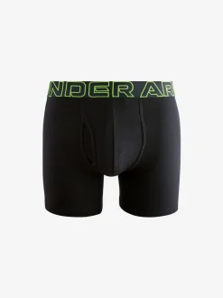 Under Armour Black 100% Cotton Performance Tech 6in Boxers 3 Pack