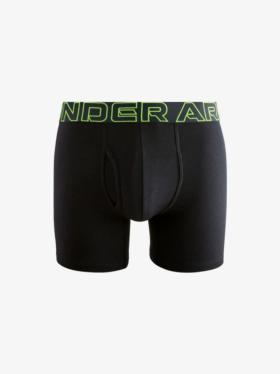 Under Armour Black 100% Cotton Performance Tech 6in Boxers 3 Pack