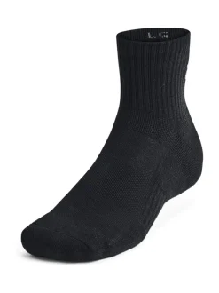 Under Armour Black Dark Unisex UA TC 3pk Qtr
