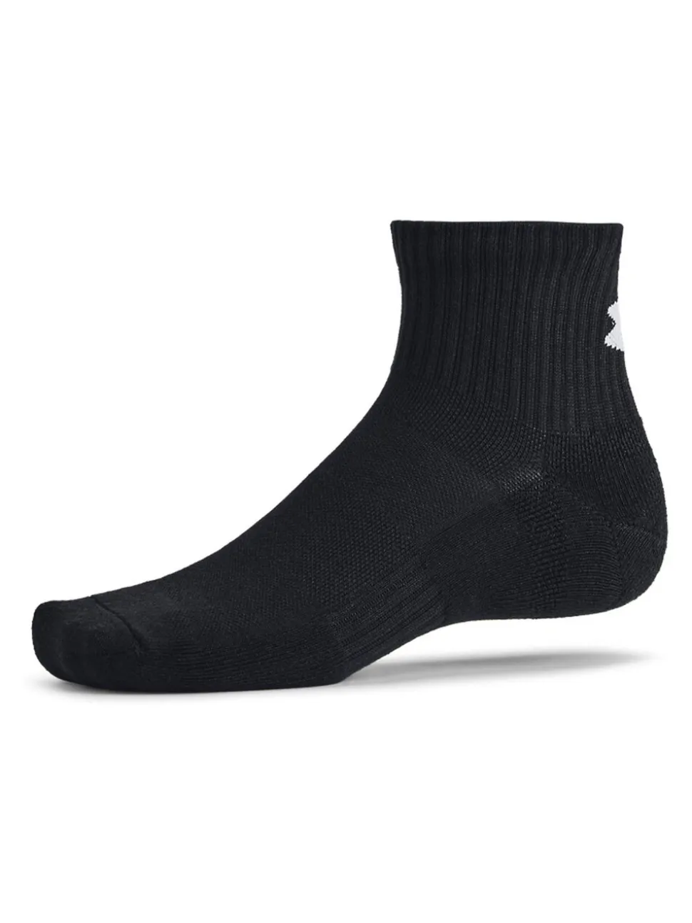 Under Armour Black Dark Unisex UA TC 3pk Qtr