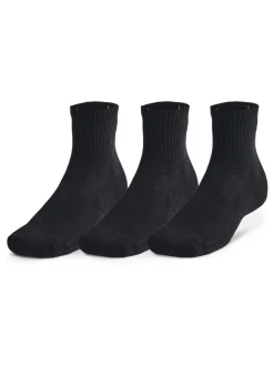 Under Armour Black Dark Unisex UA TC 3pk Qtr