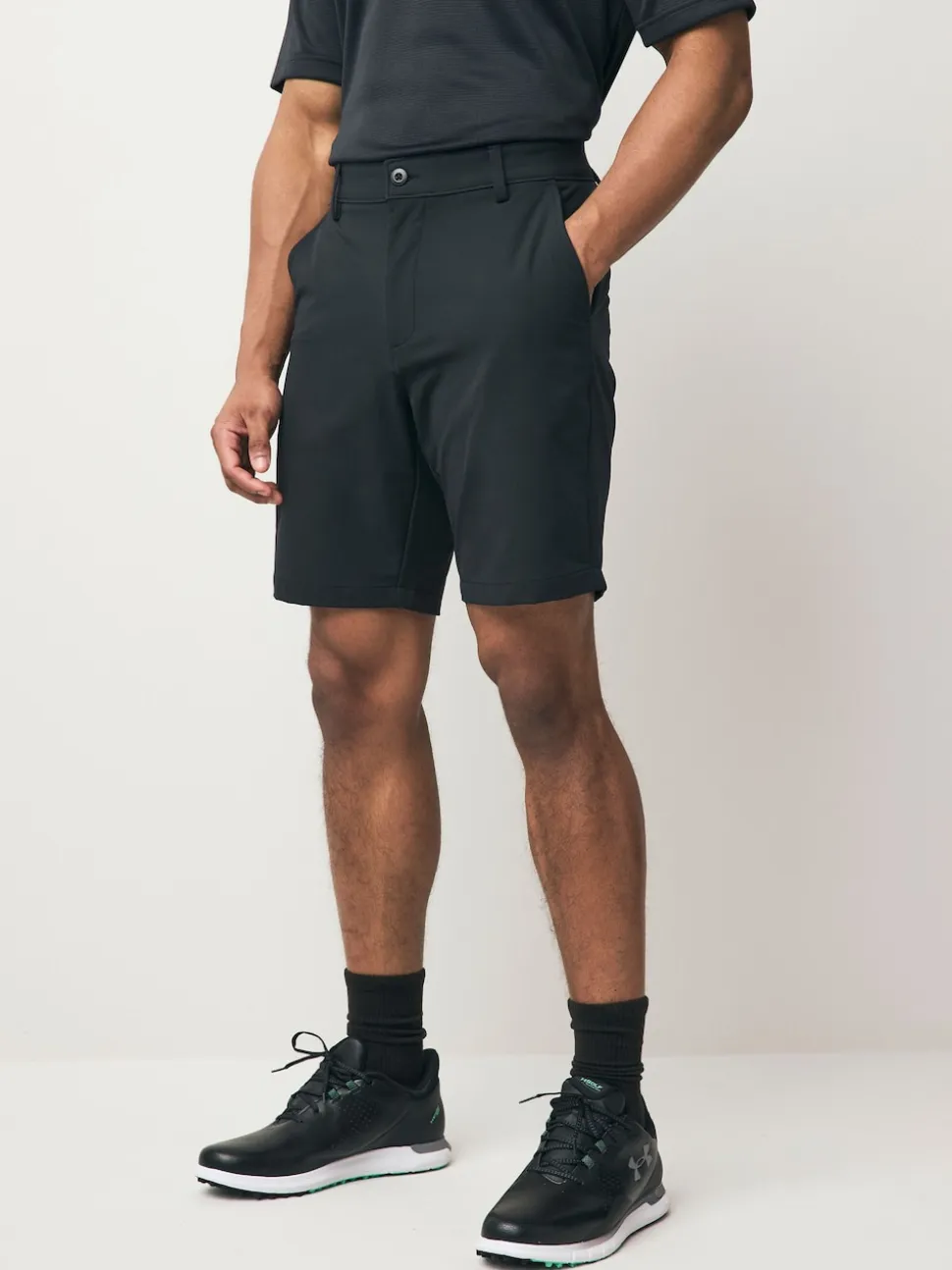 Under Armour Black Golf Tech Taper Shorts
