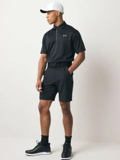Under Armour Black Golf Tech Taper Shorts