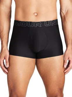 Under Armour Black Performance Tech 3" Solid Boxers 3 Pack