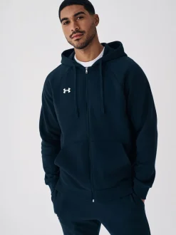 Under Armour Black Rival Fleece Full Zip Hoodie