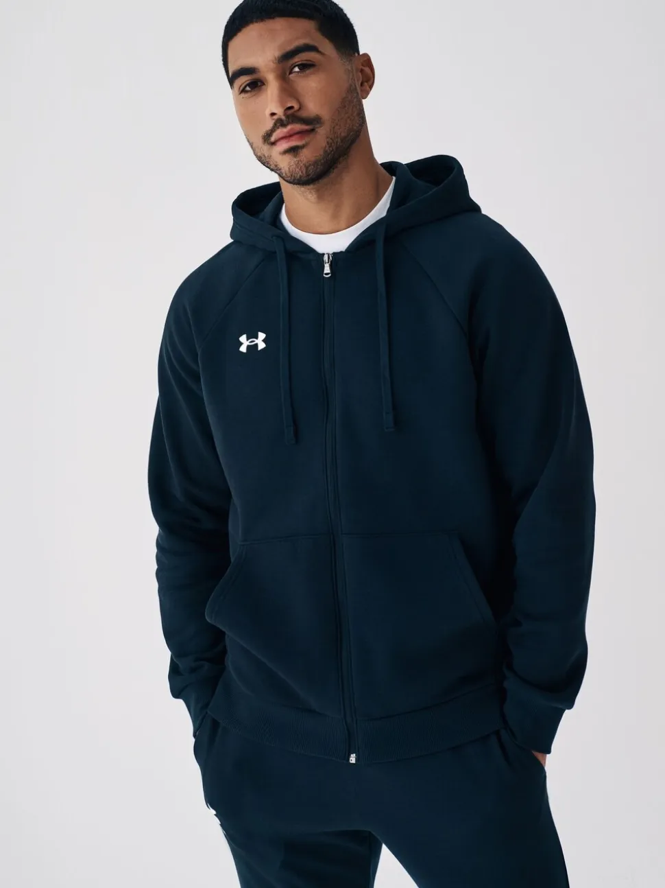 Under Armour Black Rival Fleece Full Zip Hoodie