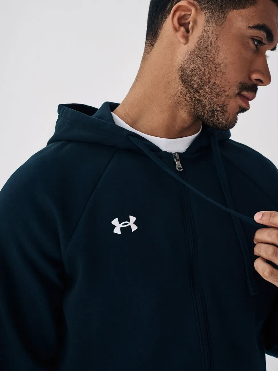 Under Armour Black Rival Fleece Full Zip Hoodie