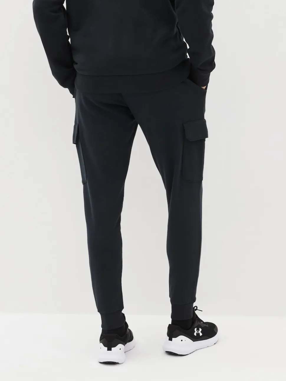 Under Armour Black Rival Fleece Cargo Jogger