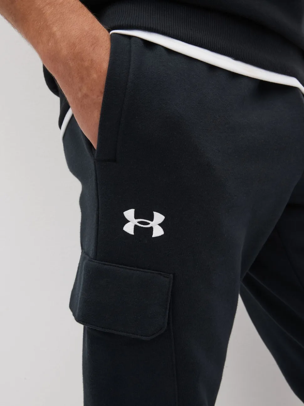 Under Armour Black Rival Fleece Cargo Jogger
