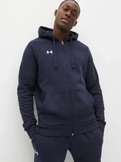 Under Armour Blue Rival Fleece Full Zip Hoodie