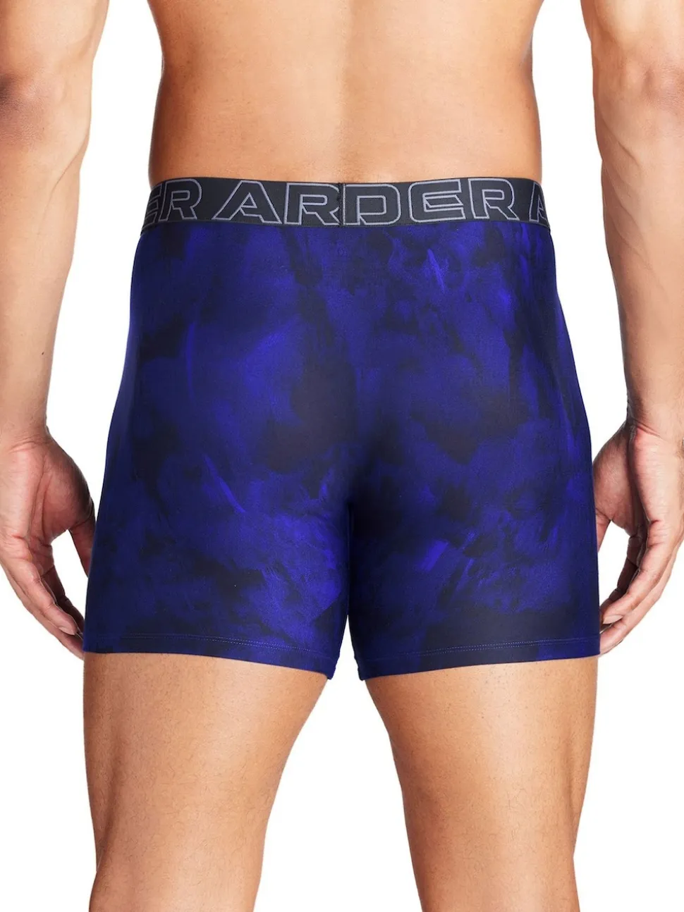 Under Armour Blue Tech Print 6 Inch Boxers 3 Pack