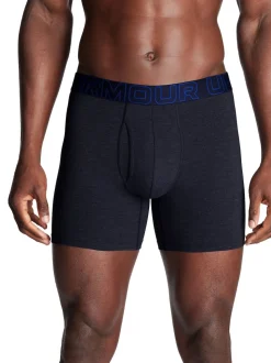 Under Armour Blue/Grey 100% Cotton Performance Tech 6in Boxers 3 Pack