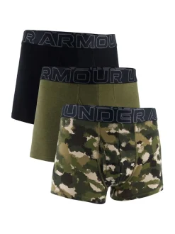 Under Armour Green Performance Cotton Print 6 inch Boxers 3 Pack