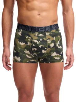 Under Armour Green Performance Cotton Print 6 inch Boxers 3 Pack