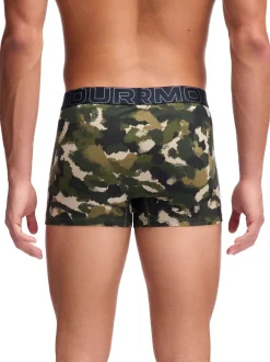 Under Armour Green Performance Cotton Print 6 inch Boxers 3 Pack
