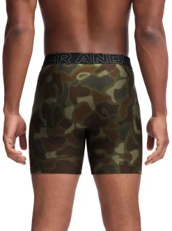 Under Armour Green Tech Print 6 Inch Boxers 3 Pack