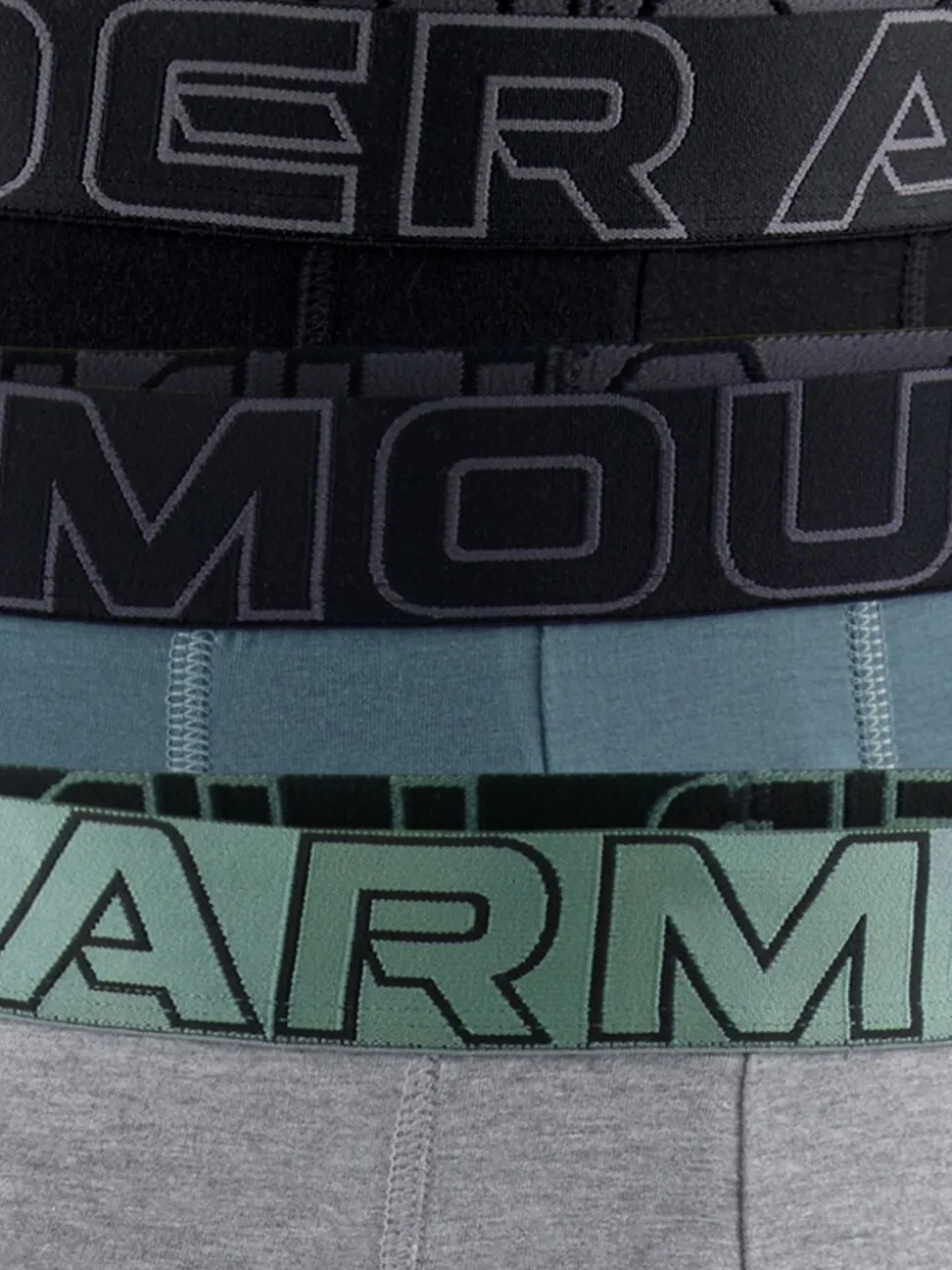Under Armour Grey 100% Cotton Performance Tech 6in Boxers 3 Pack