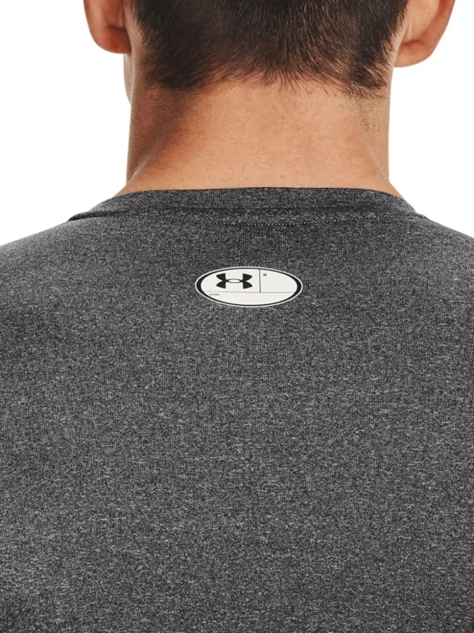 Under Armour Grey HeatGear Fitted Long Sleeve Base Layer T-Shirt