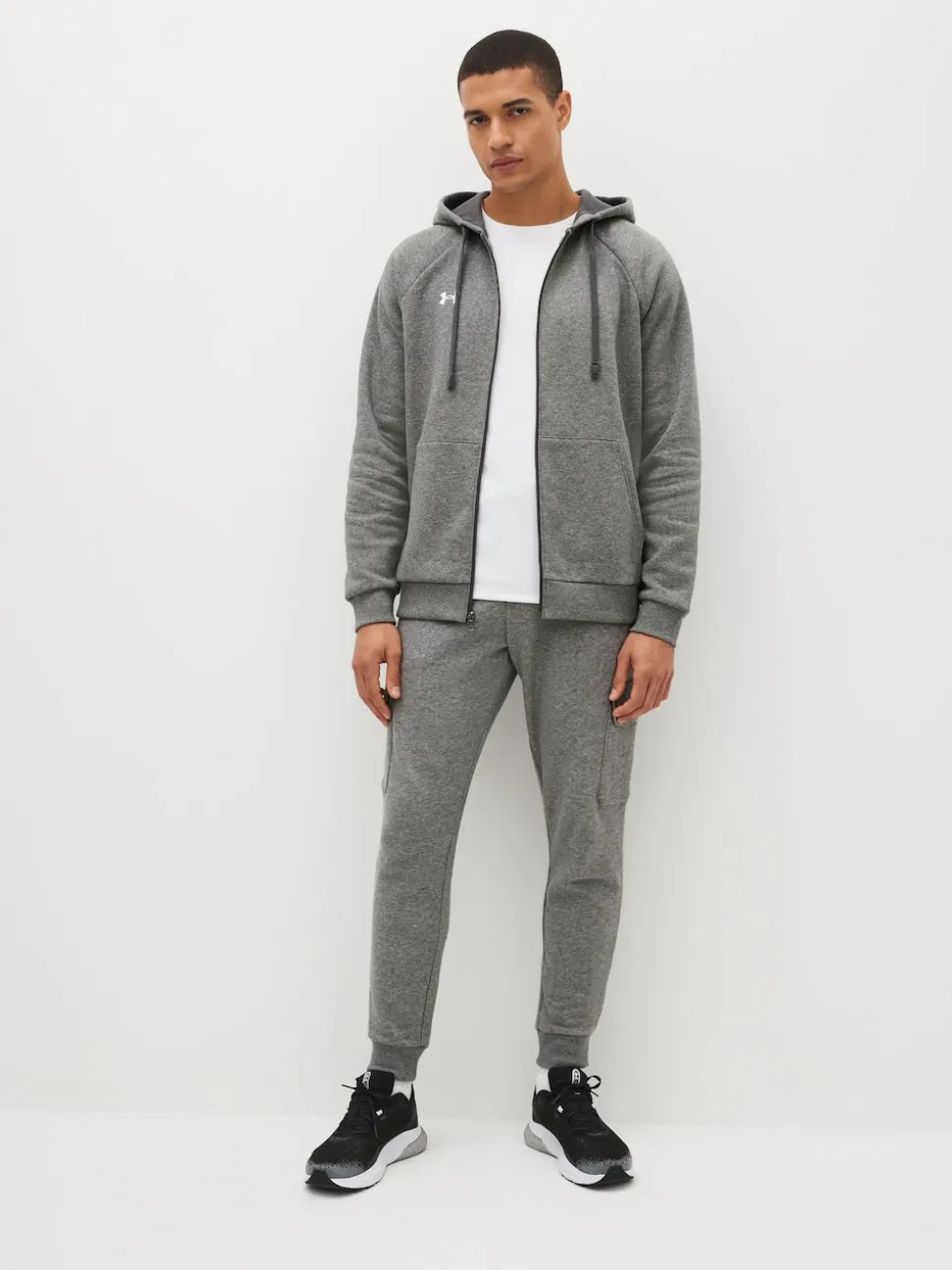 Under Armour Grey Rival Fleece Cargo Jogger
