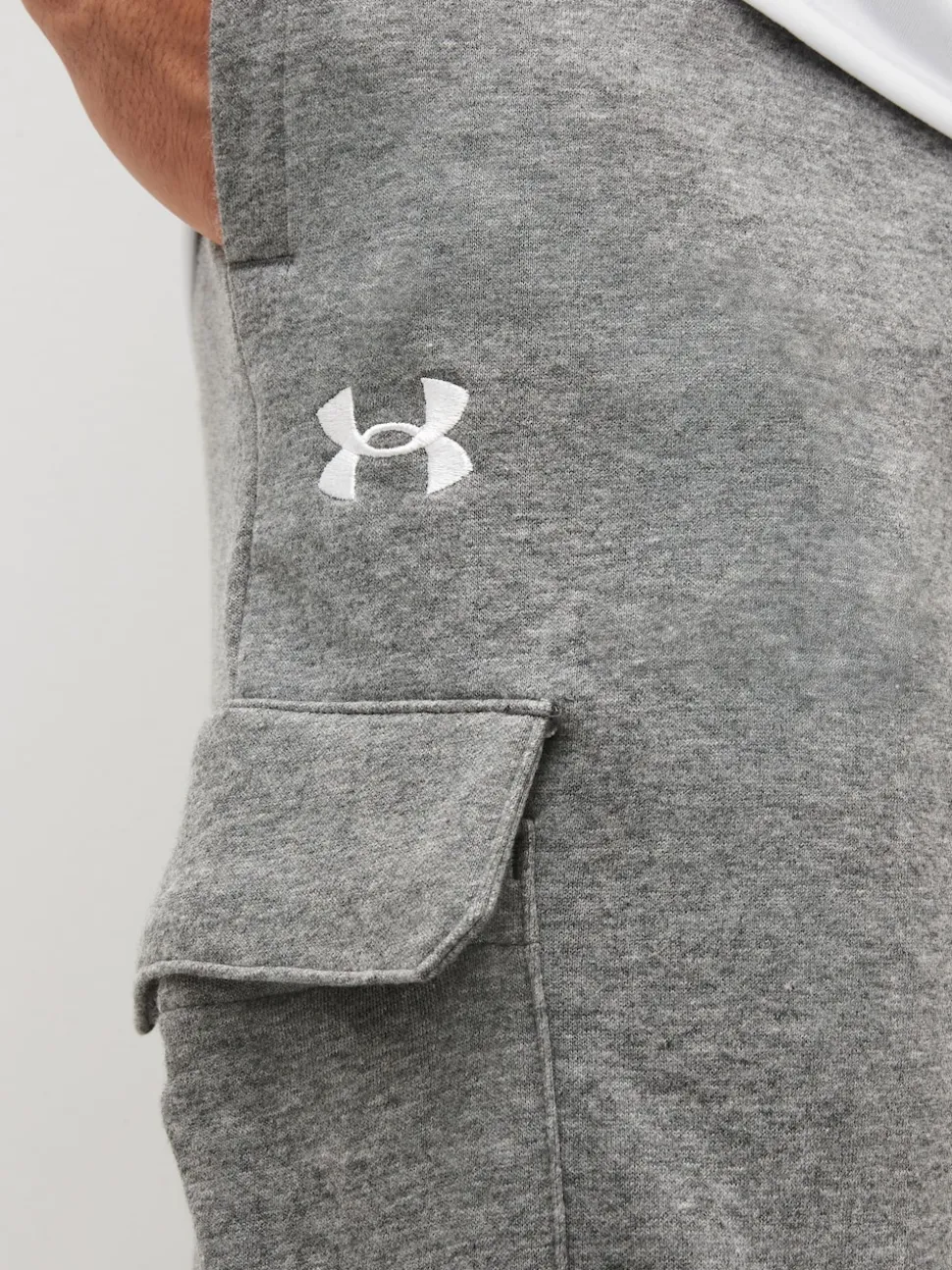 Under Armour Grey Rival Fleece Cargo Jogger