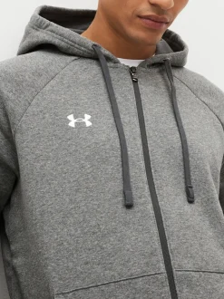 Under Armour Grey Rival Fleece Full Zip Hoodie