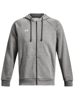 Under Armour Grey Rival Fleece Full Zip Hoodie