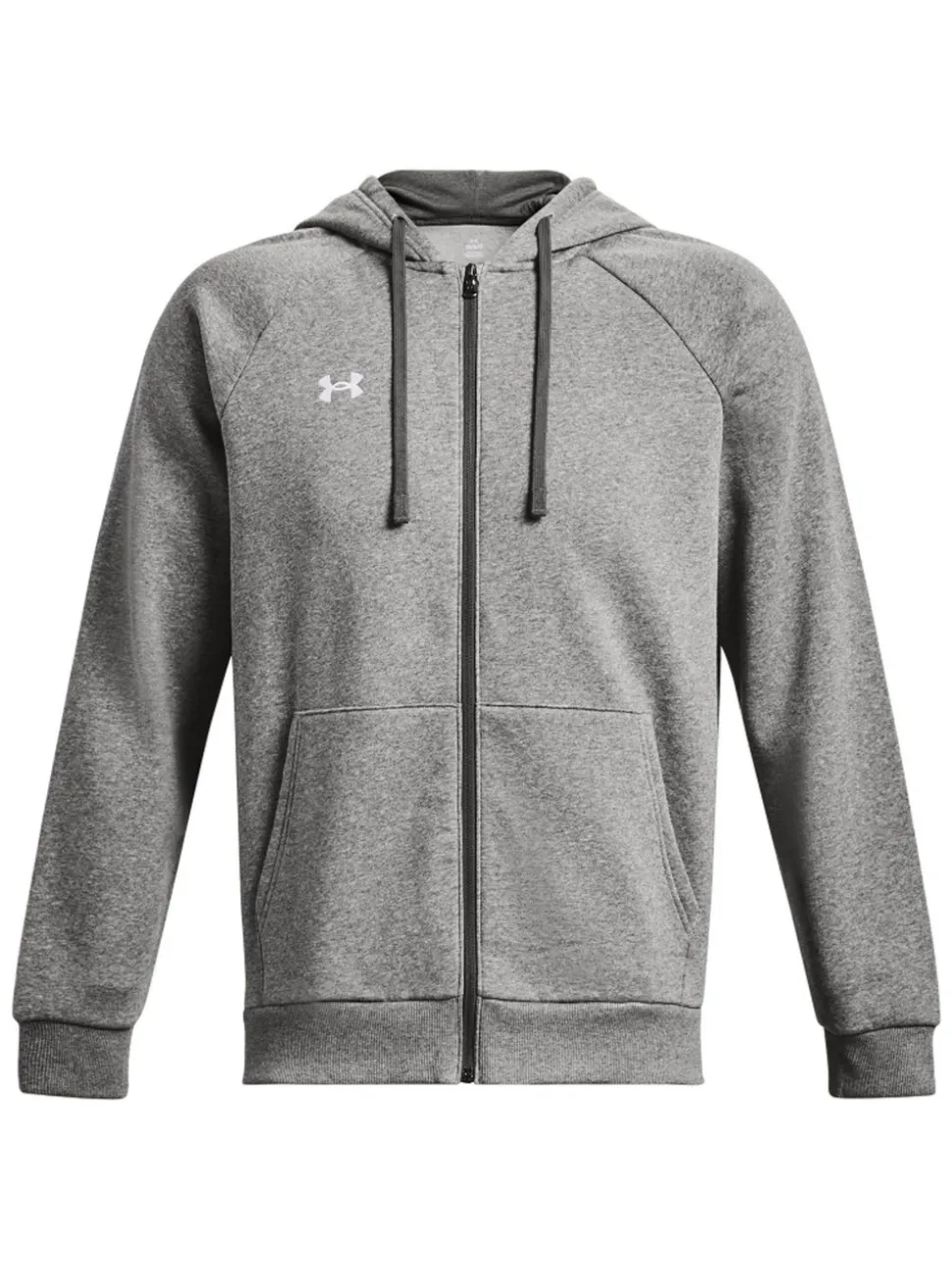 Under Armour Grey Rival Fleece Full Zip Hoodie