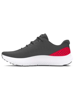 Under Armour Grey/Red Surge 4 Trainers