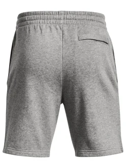 Under Armour Grey/White Rival Fleece Shorts