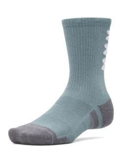 Under Armour Light Blue Perf Tech Nov Crew Socks 3 Pack