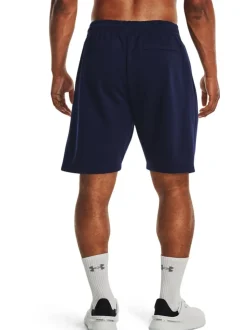 Under Armour Navy Blue/White Rival Fleece Shorts
