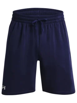 Under Armour Navy Blue/White Rival Fleece Shorts
