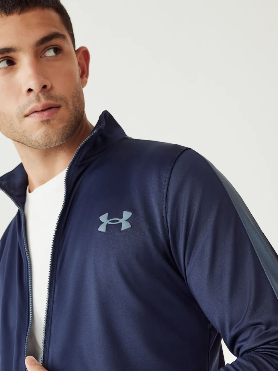 Under Armour Navy/Grey Rival Knit Track Suit