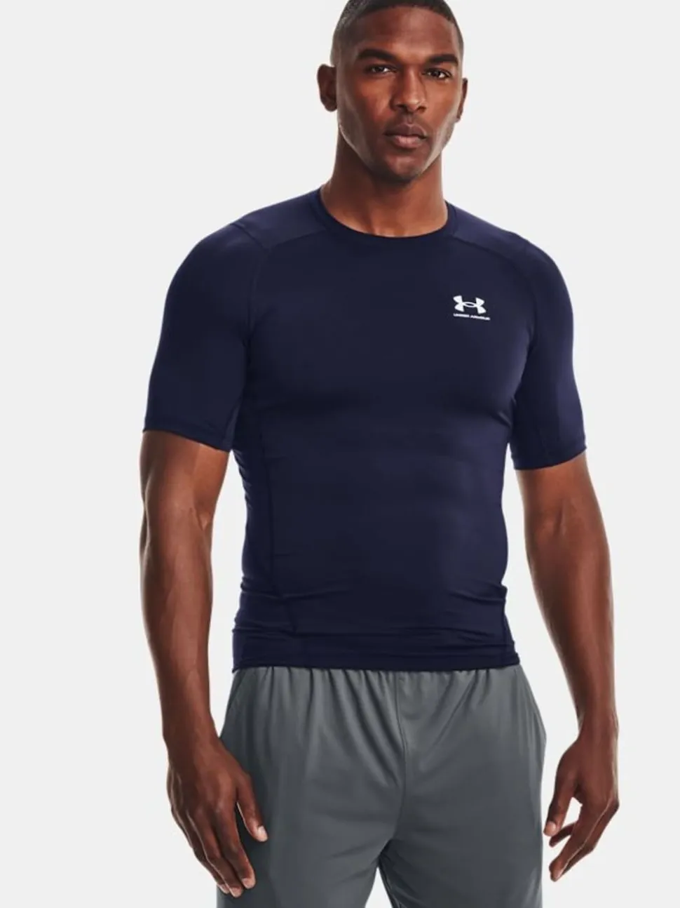 Under Armour Navy/White HeatGear Base Layer T-Shirt