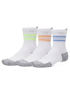 Under Armour Off White UA AD Run Cushion 3pk Crew