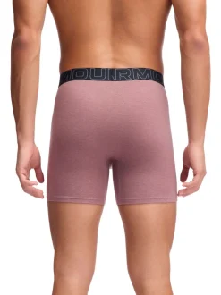 Under Armour Pink 100% Cotton Performance Tech 6in Boxers 3 Pack